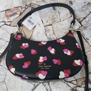 #bagsavenue fast ship Staci Flutter Heart Half Moon Small Crossbody Kate Spade